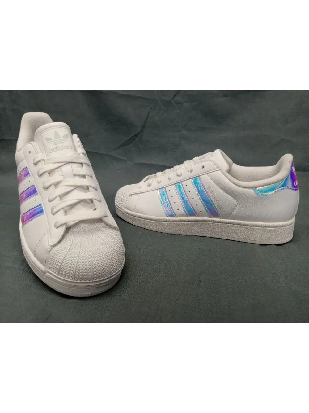 Adidas Superstar II J Sneakers JQ2803 White Halo Blue Girls Size 7 NEW NO BOX!